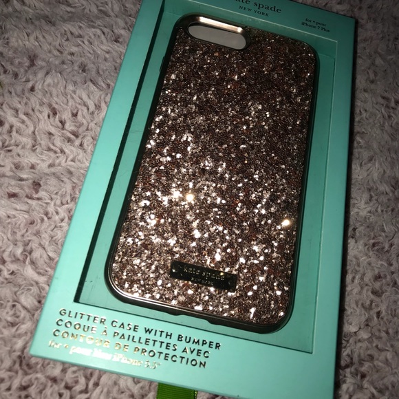 SOLD! Kate Spade Glitter case bumper iPhone 7 Plus - Picture 8 of 8